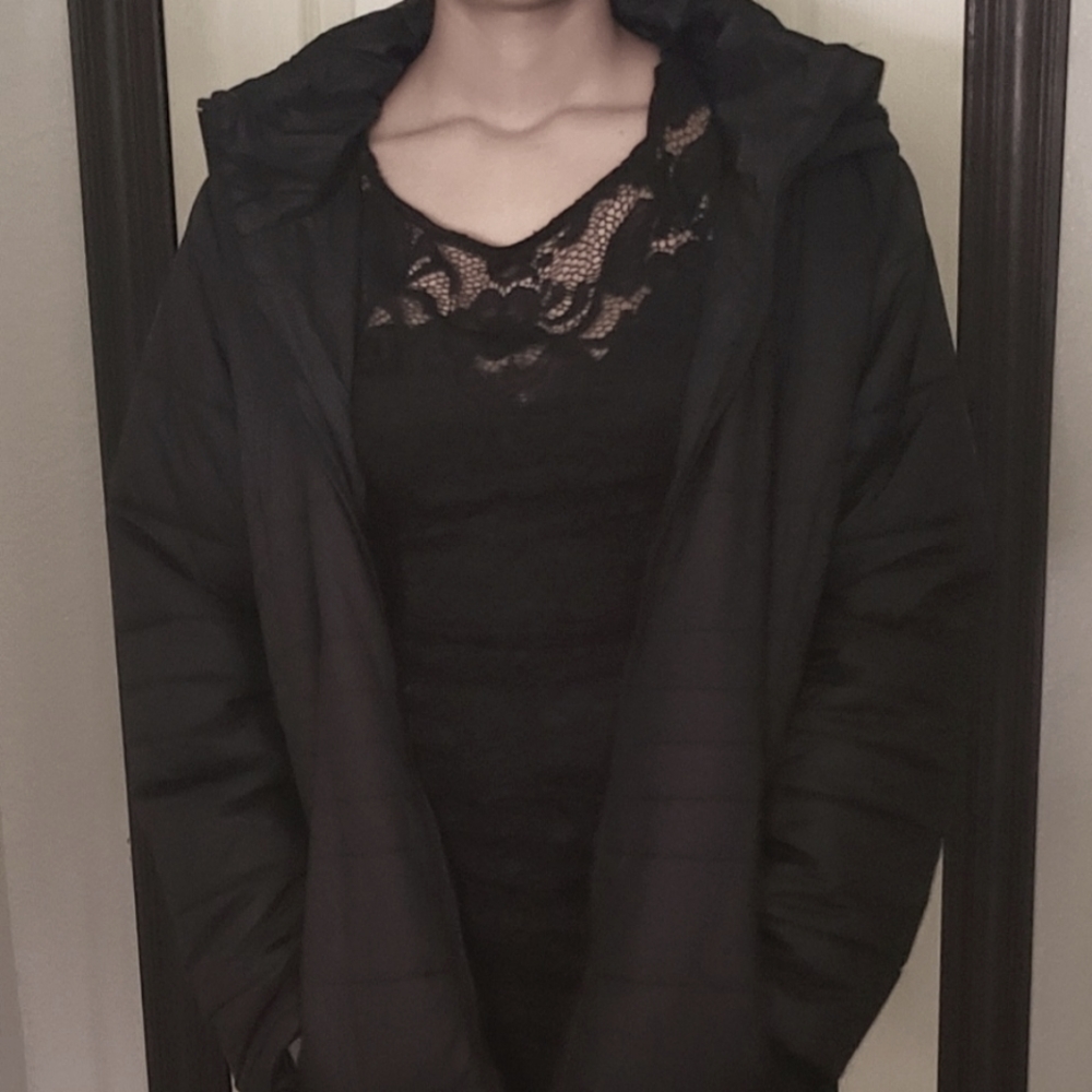 SL Sweet Look Puffer Coat Black Size Youth Extra Large  Hooded Jacket